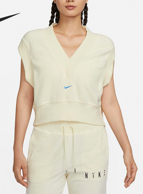 Nike/耐克正品2023新款女子针织V领运动无袖背心FV4010-113