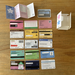 韩国ins同款 饰diy手机壳卡片 oab手账素材包ID卡ins小卡明星相片装