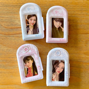 ins爆款爱心鱼饼一宫格卡册反扣3寸拍立得相册爱豆小卡卡包收纳册