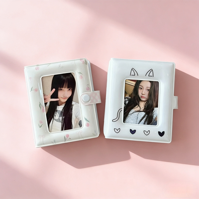 ins日系碎花可爱猫咪一宫格卡册3寸拍立得相册爱豆小卡卡包收纳册