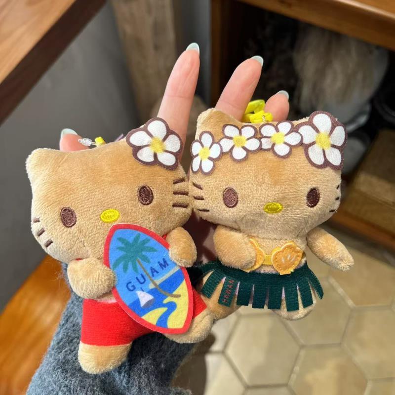 黑皮关岛限定草裙挂件夏威夷黑皮hellokitty学生书包包挂件送礼物