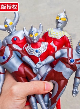 全套正版夜光发光奥特曼怪兽软胶拉伸拉拉弹力初代男儿童解压玩具