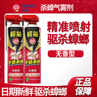 榄菊杀蟑螂喷雾带导管无香型气雾剂室内强力驱灭蟑螂杀蟑神器大瓶