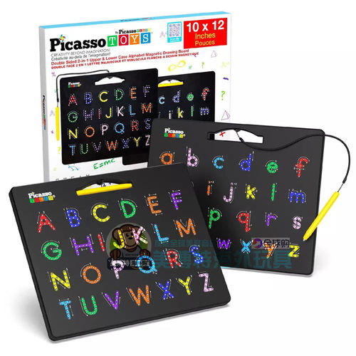 PICASSO TILES 美国正品 磁吸点珠字母板STEM 玩具益智启蒙