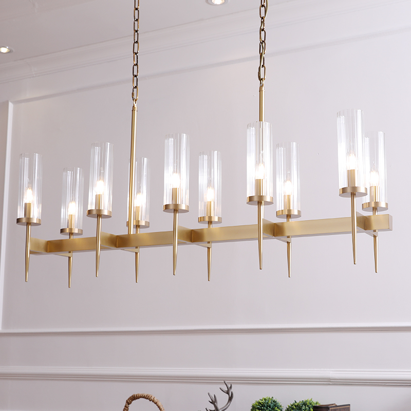 全铜卧室餐吊灯现代美式