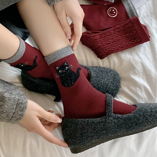 【5双装】让时尚变成习惯秋冬流行色系安可雷穿搭加绒加厚保暖