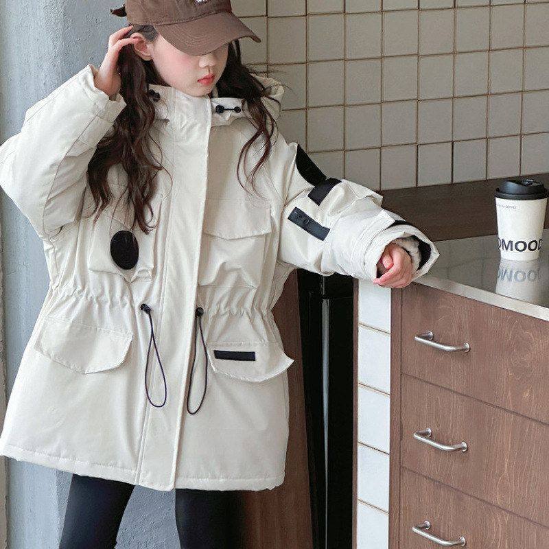 女大童秋冬款冲锋衣三合一可拆卸2025新款休闲户外服儿童加厚外套