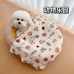【可铺可盖】鲁班家ins保暖加绒毛毯 狗狗猫咪垫子被子petmassive