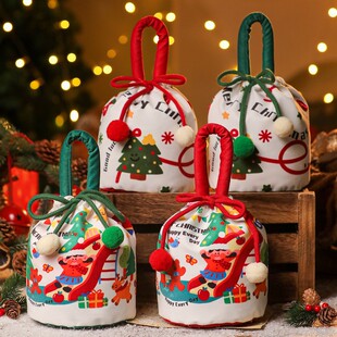 圣诞节平安夜苹果包装袋平安果礼品袋子儿童手提糖果2025新款礼物