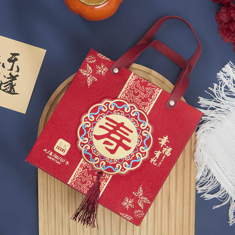 2025新款寿宴礼盒中式磨砂喜糖盒大寿抽屉式伴手礼盒老年生日回礼