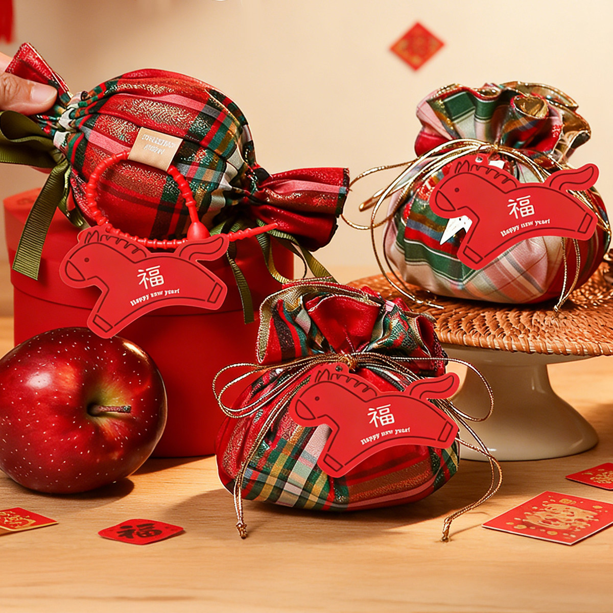 新年糖果零食包礼品袋布艺彩色包装袋年会礼物糖果伴手礼袋,节庆用品/礼品,节庆布艺用品,淘宝优惠券,粉丝福利购,淘宝优惠卷