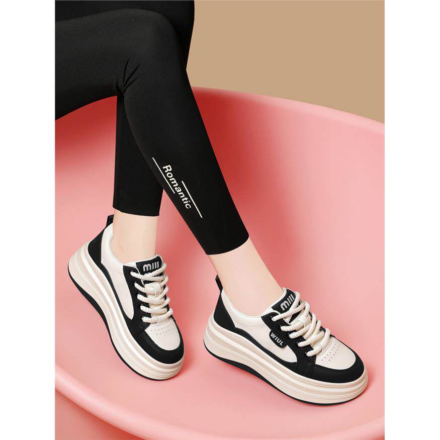 厚底增高小个子板鞋女款2025春秋季新款软底轻便爆款配裙子小白鞋