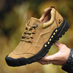 德国骆驼动感男鞋春季皮鞋户外休闲鞋真皮防滑登山徒步工装爸爸鞋