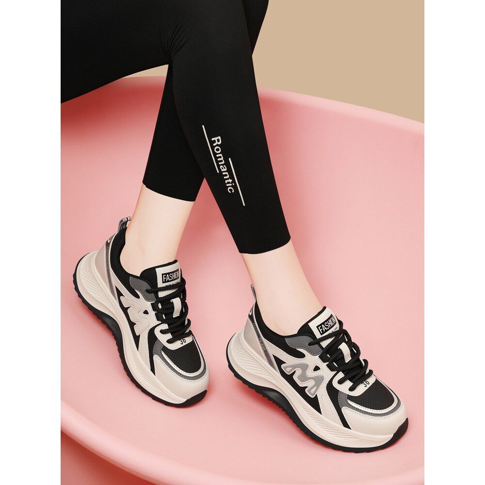 加绒女鞋老爹鞋时尚运动鞋女款2025冬季新款轻便舒适百搭跑步鞋