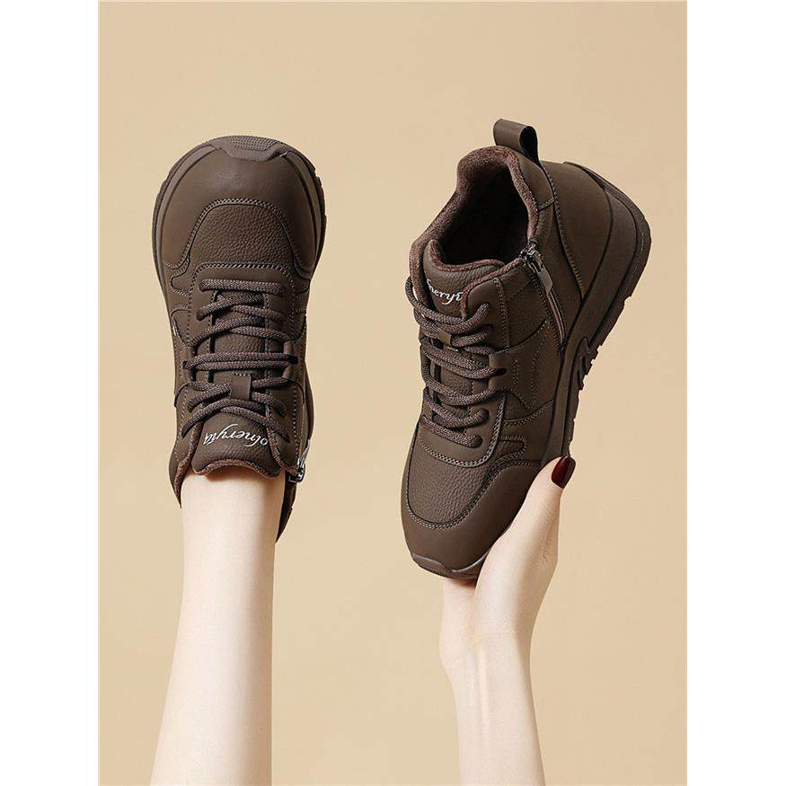 超软软底加绒保暖真皮妈妈皮鞋冬季平底防滑中老年女棉鞋休闲鞋女,女鞋,棉鞋,淘宝优惠券,粉丝福利购,淘宝优惠卷