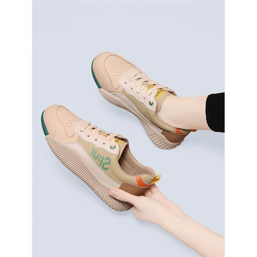 真皮休闲运动鞋2025夏季新款百搭平底板鞋软底舒适超轻便大码女鞋,女鞋,时尚休闲鞋,淘宝优惠券,粉丝福利购,淘宝优惠卷
