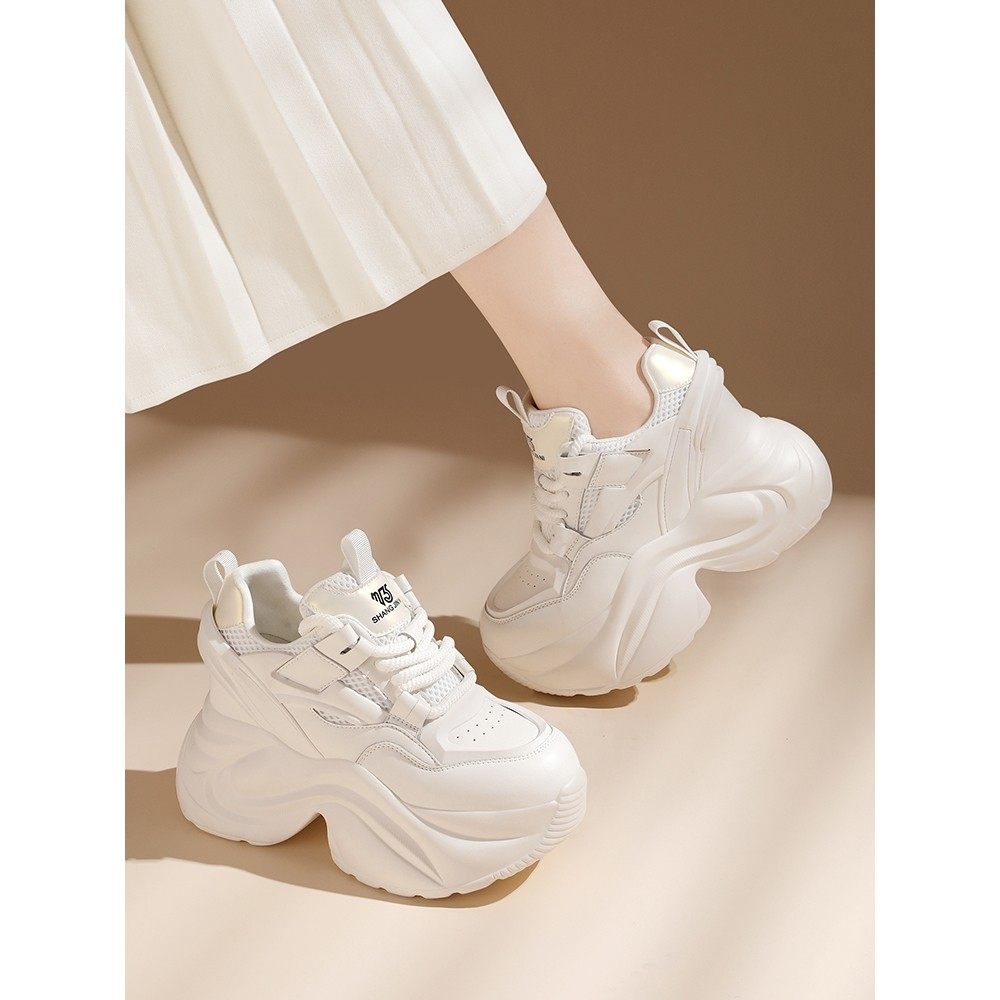 超厚底增高老爹鞋女款春秋季2025新款显脚小松糕黑色休闲运动旅游,女鞋,老爹鞋,淘宝优惠券,粉丝福利购,淘宝优惠卷