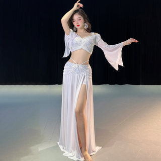 舞娘原创小众设计肚皮舞服装2025新款亮片春季网纱练功习班服套装