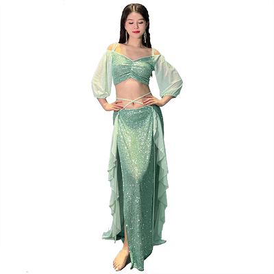 肚皮舞服装新款美人鱼秋冬季