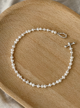 小豆子  天然迷你小珍珠手链女细款气质稀有强光叠戴轻奢高级感