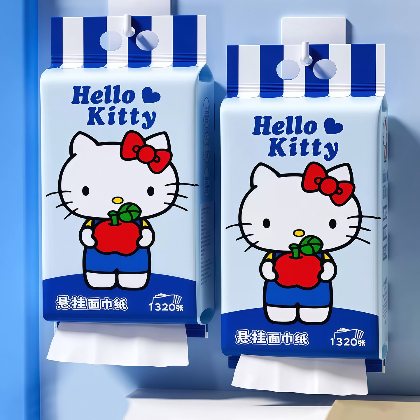 hello kitty凯蒂KT猫抽纸悬挂式大包卫生纸巾厕纸面巾纸原生木浆
