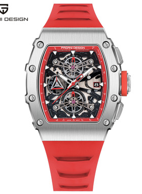 PAGANI DESIGN伯佳尼酒桶形石英男士手表商务日历计时腕表YS011