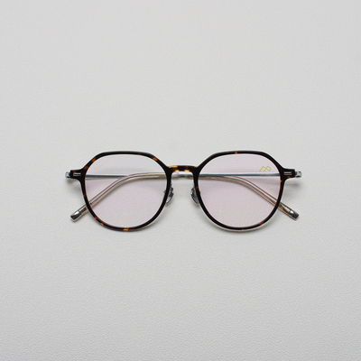 日系纤细风皇冠型纯钛眼镜架女