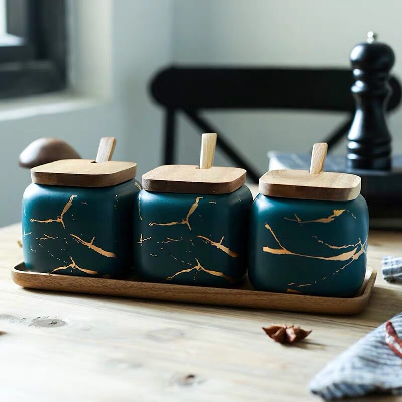 Northern Europe Light extravagance Matte Marble ceramics Cruet Condiment bottles kitchen accessories Condiment Of canning suitin the Kitchen/Cooking utensils , Kitchen Gadgets/Kitchen storage , Storage jars/Kitchen storage containers , Seasoning bottles  category - from Buy2taobao.com to provide professional Taobao agent buy service