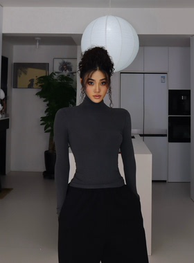 【辣妹高领打底衫】2025新品修身显瘦气质内搭长袖上衣