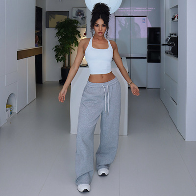 【春夏美式宽松复古休闲裤】美式休闲裤女卫裤宽松阔腿裤2026