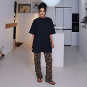 T恤女宽松百搭女士上衣大版 akiyo studio欧美风辣妹短袖