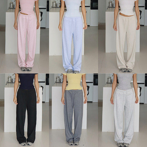 akiyo studio欧美瑜伽裤女高腰宽松抖抖拖地裤休闲裤