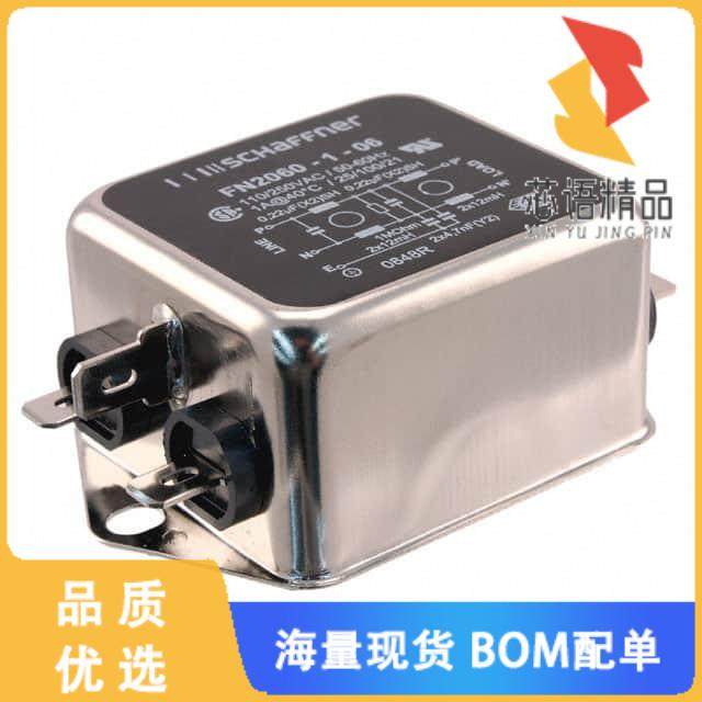 全新FN2060-1-06原装(LINE FILTER 250VAC 1A CHASS