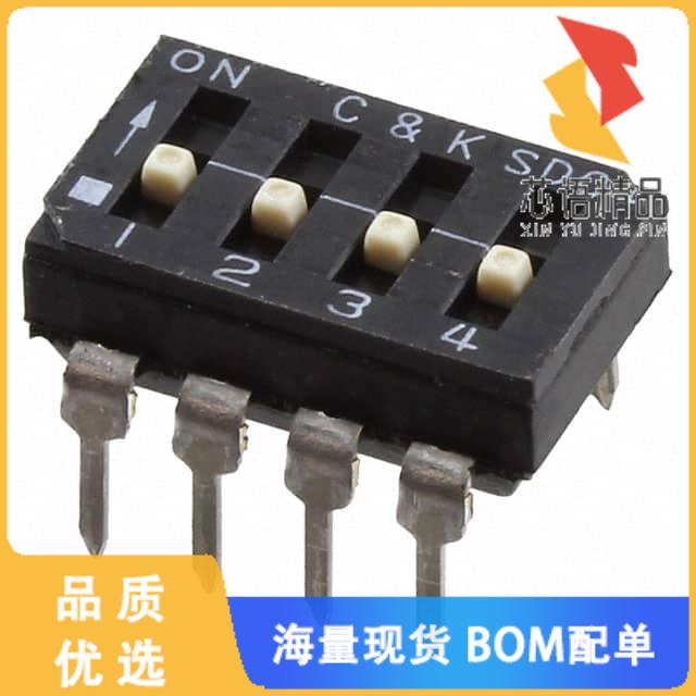 全新SD04H1BD原装(SWITCH SLIDE DIP SPST 100MA 25V)正品