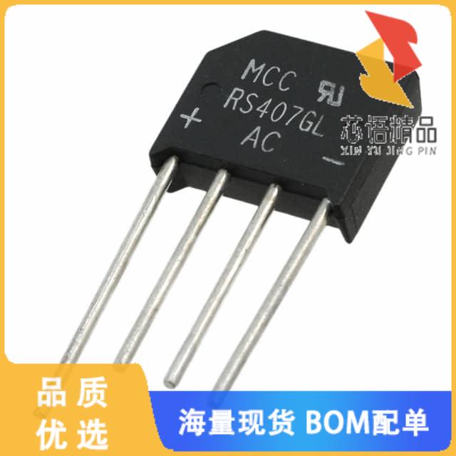 全新RS407GL-BP原装(BRIDGE RECT 1PHASE 1KV 4A RS-
