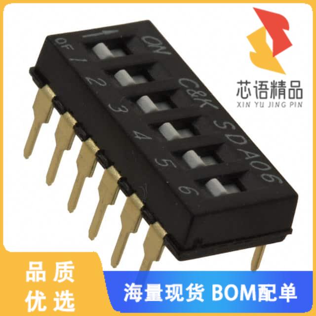 全新SDA06H0BD原装(SWITCH SLIDE DIP SPST 25MA 24V)正品