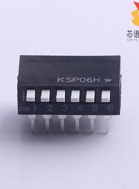 KSP-06H「6档6脚插件卧式拨码」