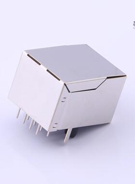 DS1128-02-S80B「RJ45 8p8c,全金,黑色,后脚,3.05,铜壳」