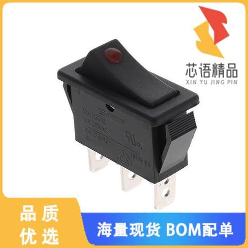 全新R4BBLKBLKREDEF4原装(SWITCH ROCKER SPST 20A 1