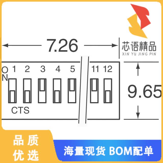 全新208-2原装(SWITCH SLIDE DIP SPST 50MA 24V)正品