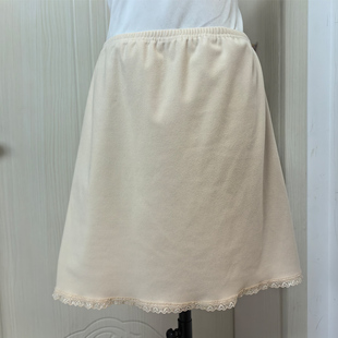 可外穿德绒内衬裙秋冬蕾丝加绒屁帘保暖大码打底冬裙女家居半身裙