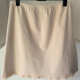 黑白肤德绒内衬裙秋冬蕾丝加厚加绒屁帘保暖大码打底冬裙女半身裙