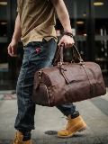 Кожаная портативная сумка для путешествий для кемпинга, вместительный и большой чемодан, багажная сумка для техники, европейский стиль, из натуральной кожи
