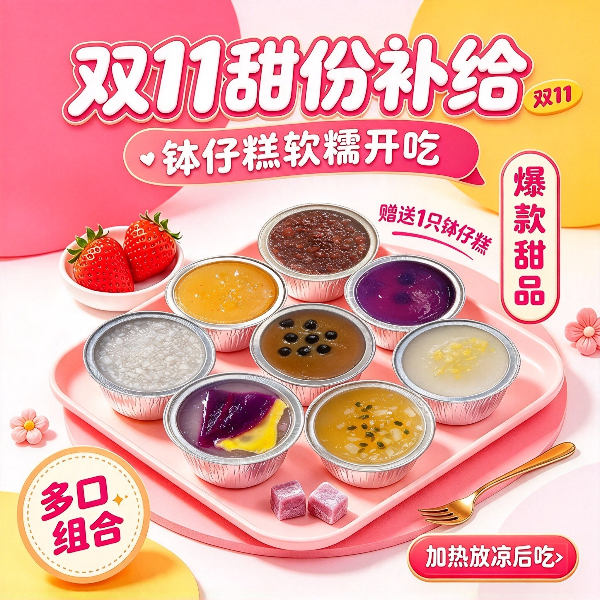 广东传统小吃多口味钵仔糕