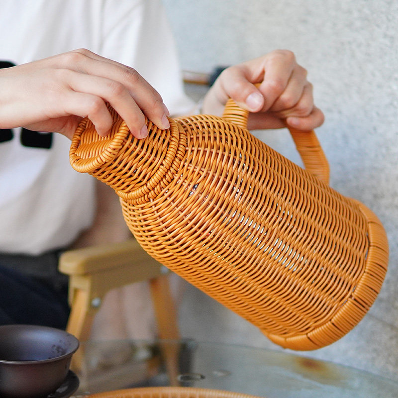 保温瓶仿藤编织围炉煮茶