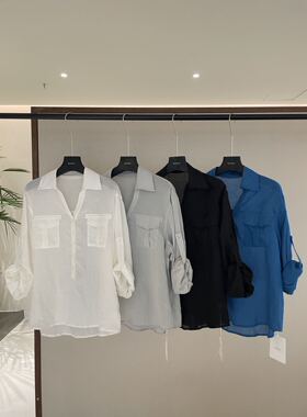 欧货正品设计师款高级感气质亚麻衬衫2026春