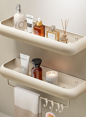 免打孔浴室置物架壁挂式卫生间墙上双层收纳架子洗漱用品收纳神器