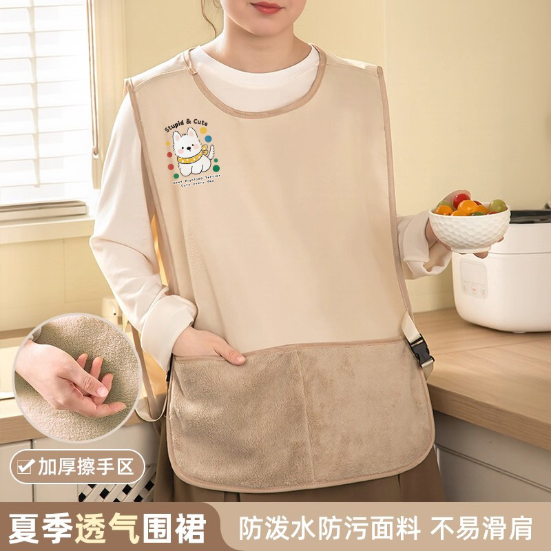 围裙厨房家用2025新款马甲式防油防水餐饮年轻款女高颜值餐饮专用