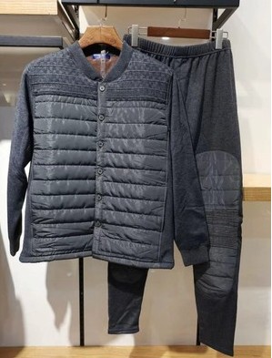 礼盒套装  卓羽 棉庄爸爸棉衣加绒加厚男士羽绒棉服中老年人棉袄