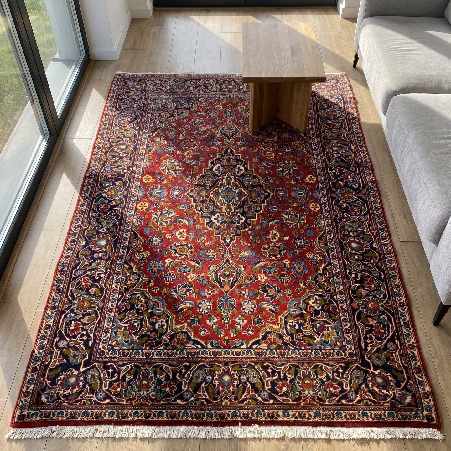 佛托丝波斯地毯伊朗进口欧美风羊毛客厅长方形复古花纹家用手工毯